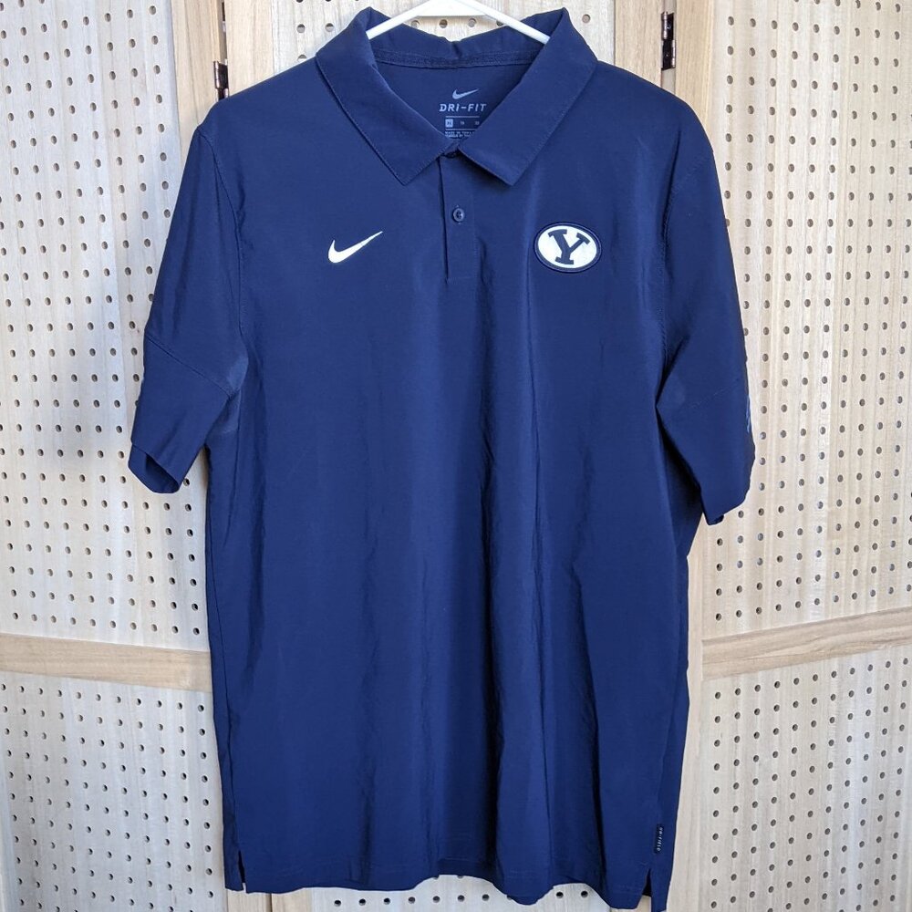 Nike Dri-Fit BYU branded collared shirt, polo/golf style shirt